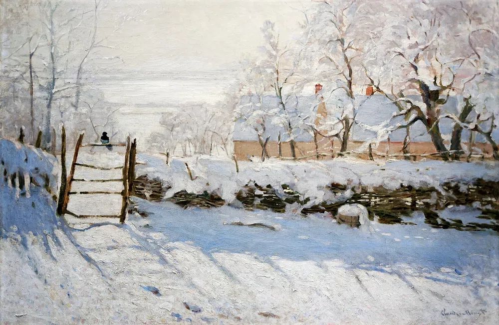 Claude Monet 's Magpie (1868–1869). poster detail