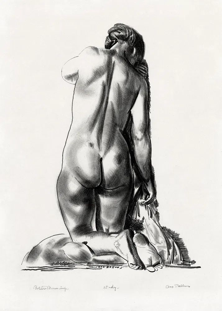Figure Study Ink Drawing Poster. poster detail