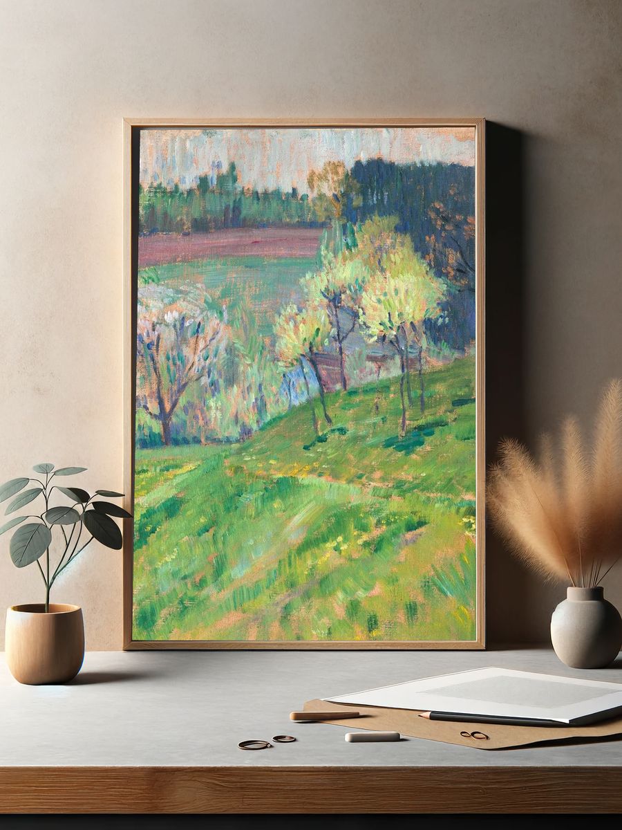 Spring Meadow Impressionist Poster. — room view 2