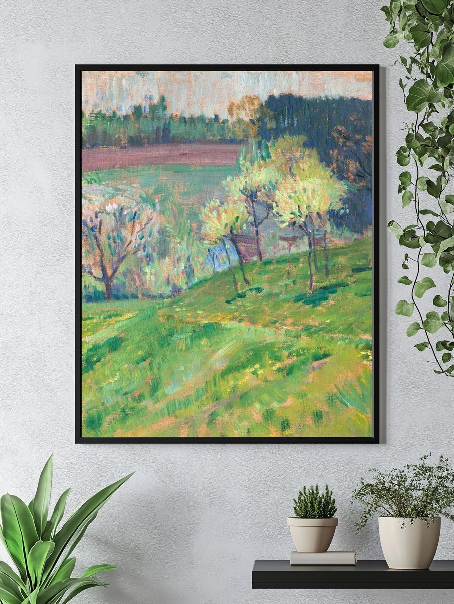 Spring Meadow Impressionist Poster. — room view 4