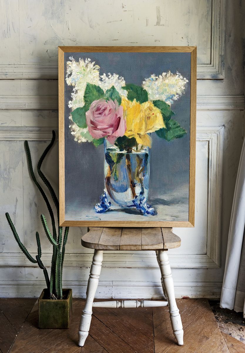 Floral Still Life — Impressionist Print. — room view 1