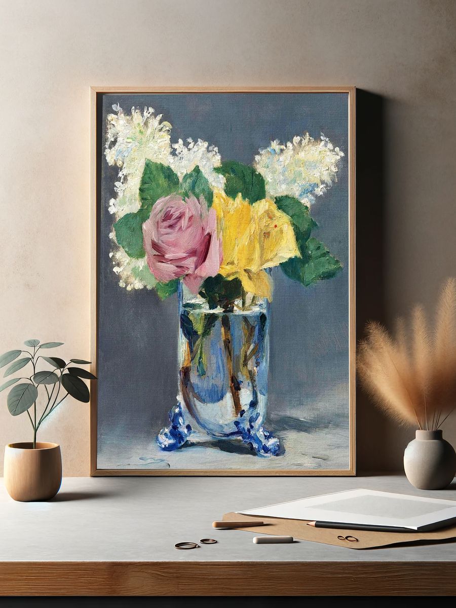 Floral Still Life — Impressionist Print. — room view 2