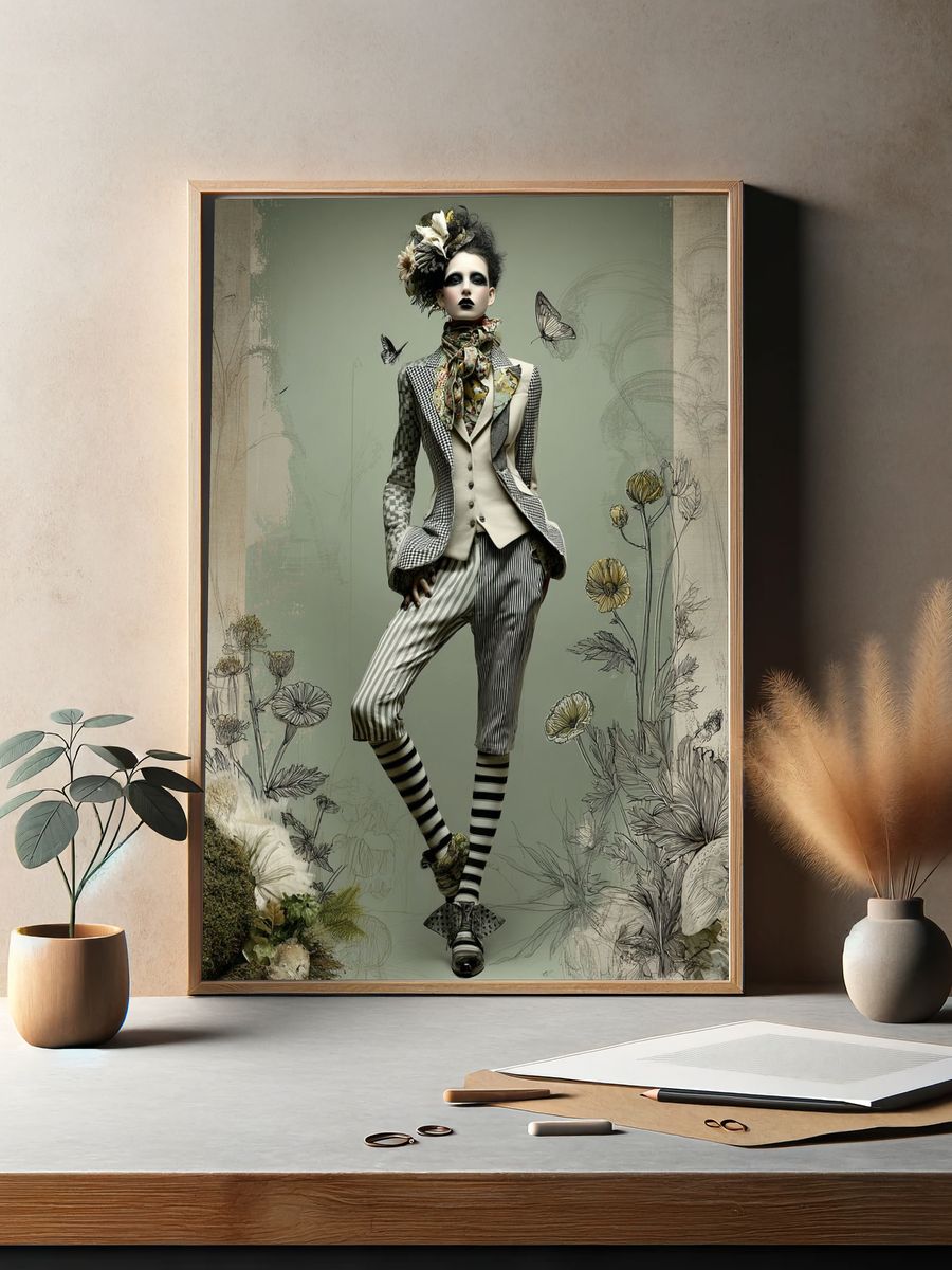 Fashion Illustration — Vintage Print. — room view 2
