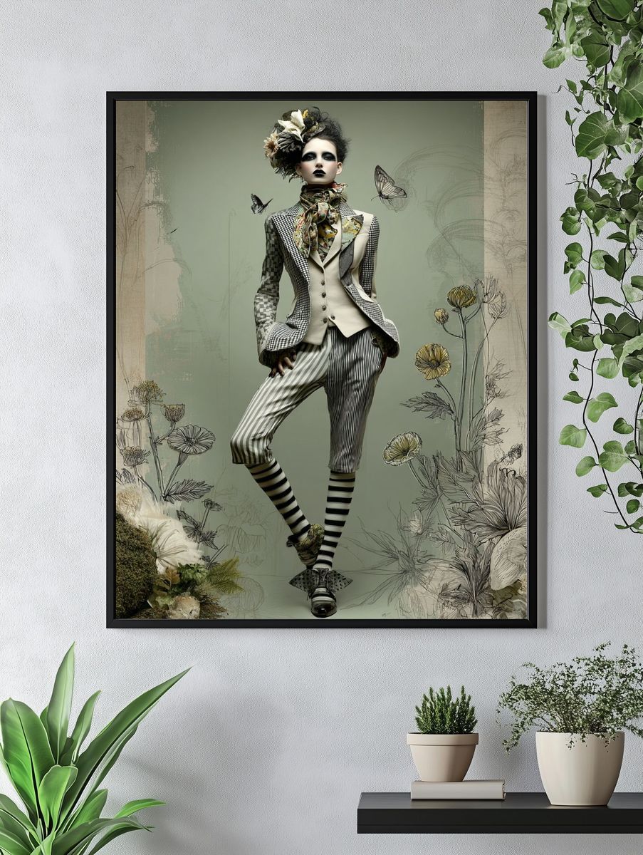 Fashion Illustration — Vintage Print. — room view 4
