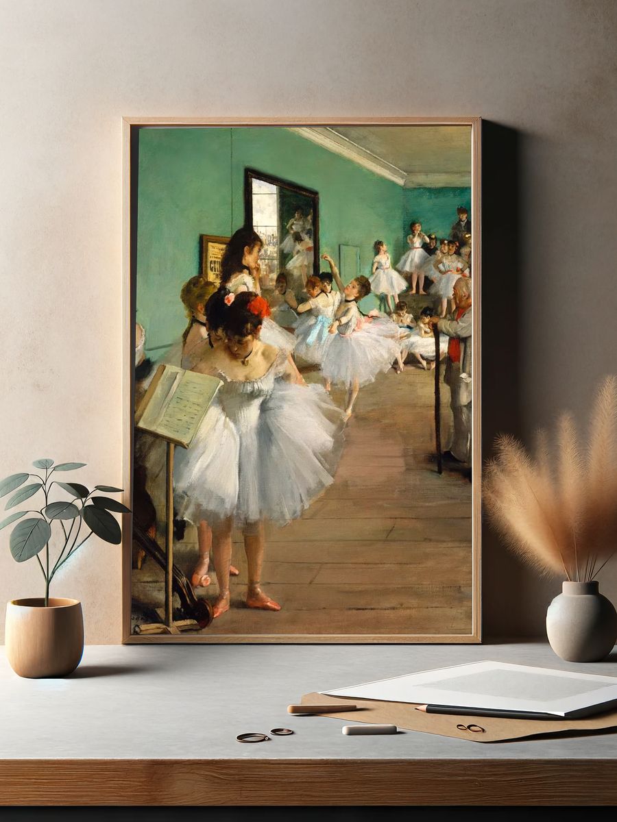 Dance Class (1874) painting high. — room view 2