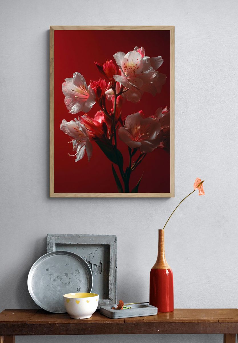 Elegant Floral Arrangement — Photography Print. — room view 3