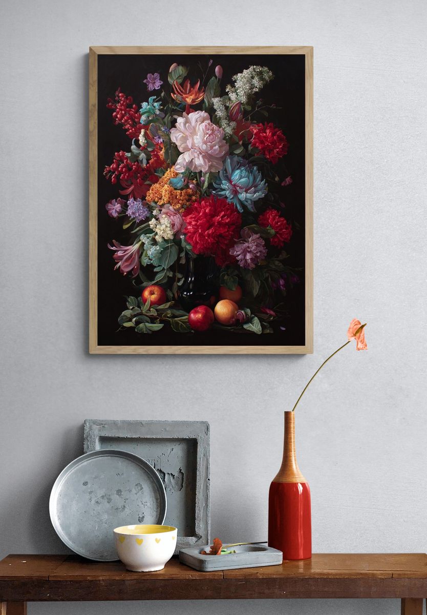 Floral Still Life Contemporary Print. — room view 3