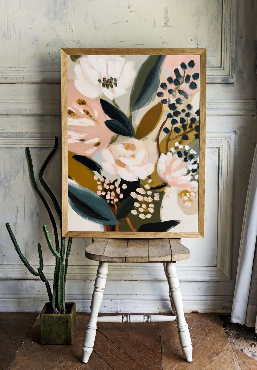 Floral Bouquet — Bohemian Print. — room view 1