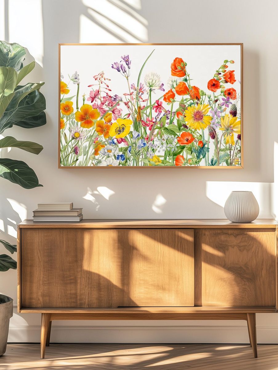 Colorful Floral Bouquet Poster. — room view 3