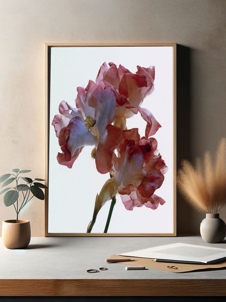 Delicate Floral Art Print. — room view 2
