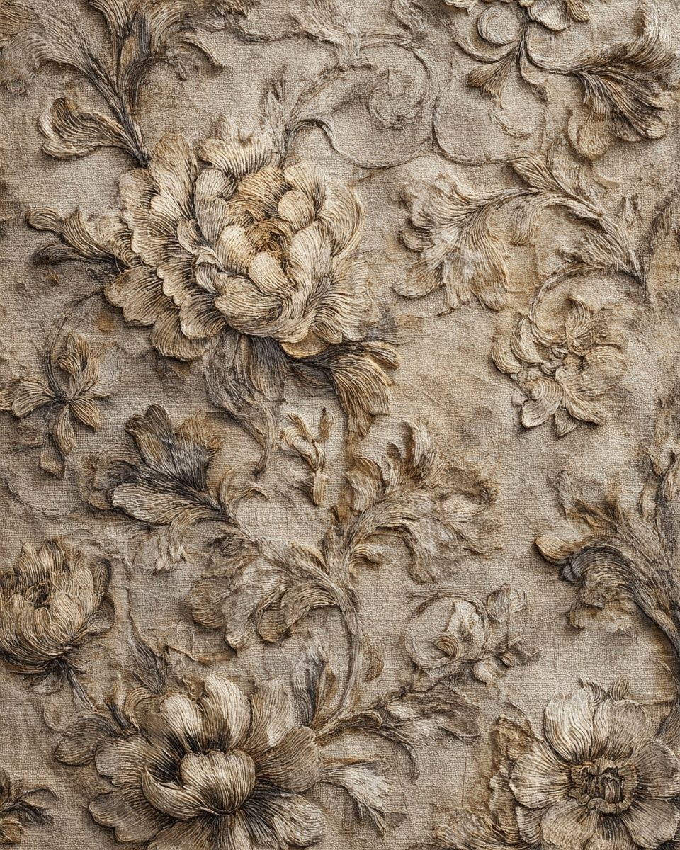 Elegant Floral Texture Poster. poster — botanical art
