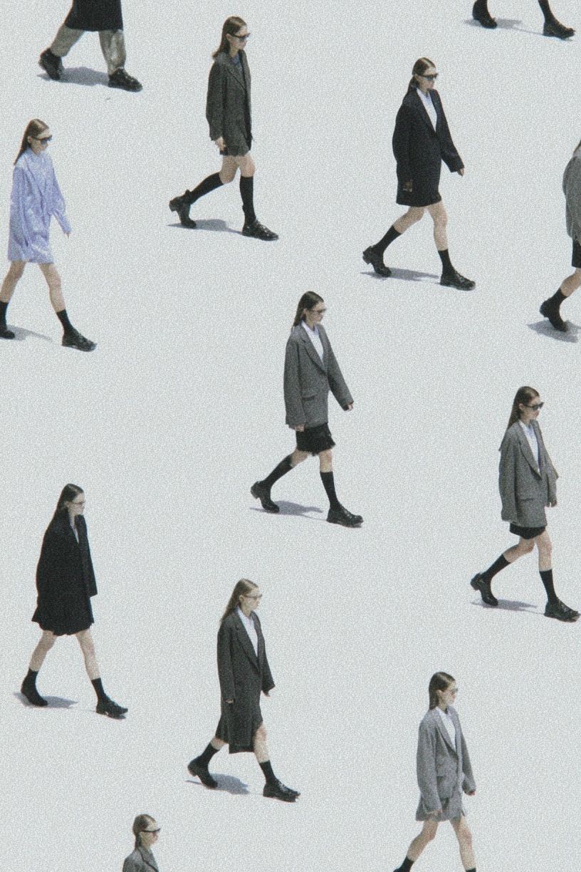 Fashion Walk — Minimalist Print. poster — fashion art