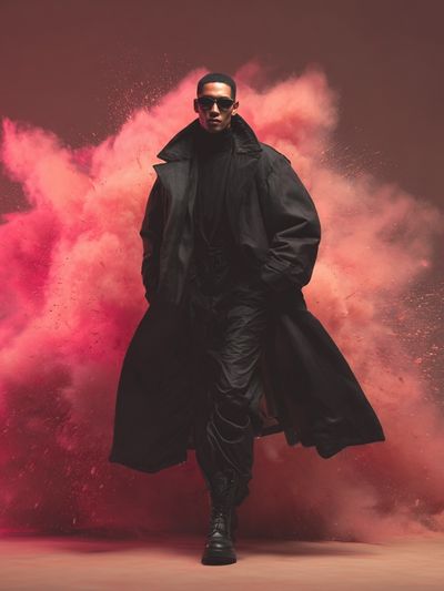 Fashion Model in Black — Photography Print. poster