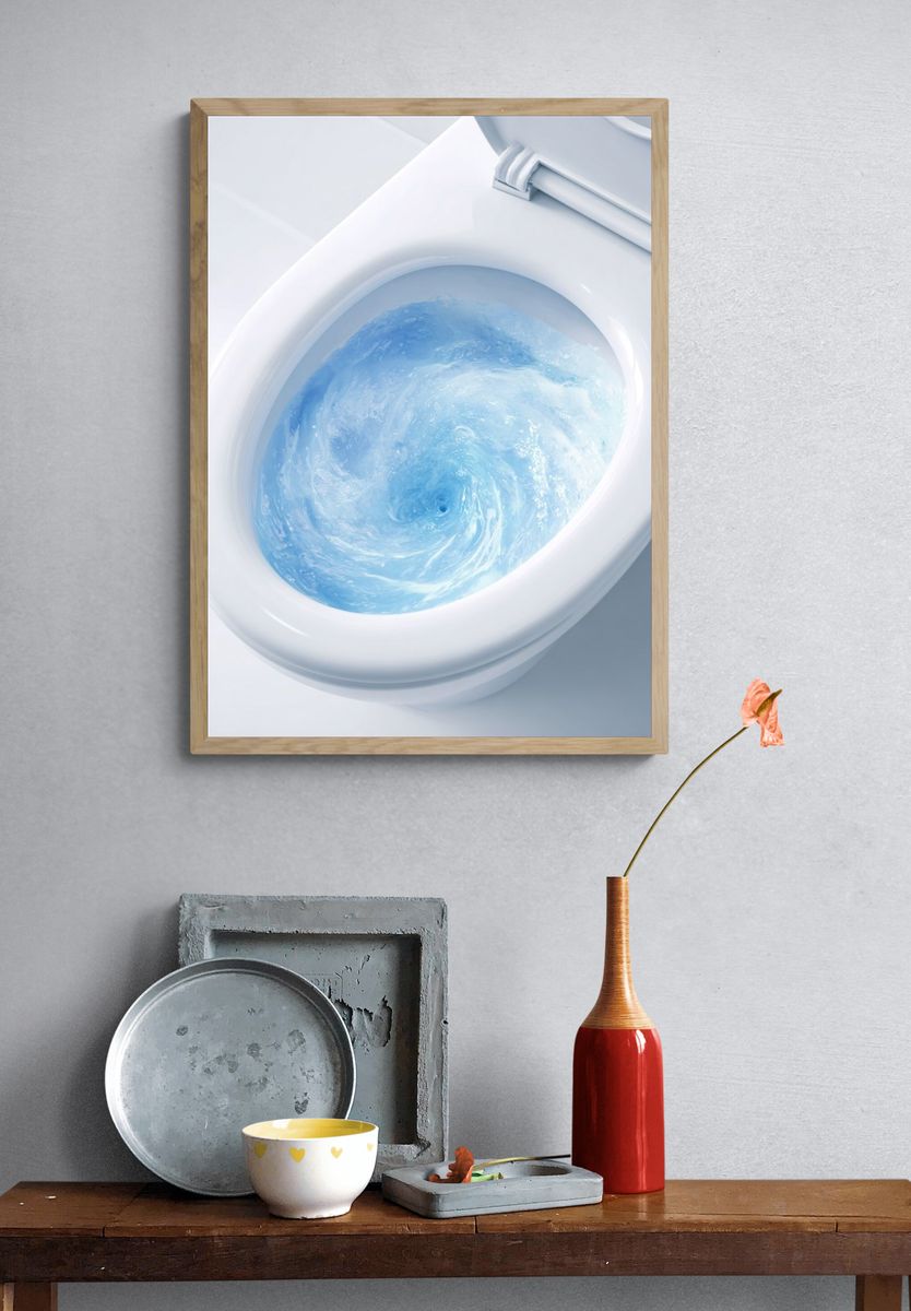Whirlpool Toilet Water — Funny Print. — room view 3