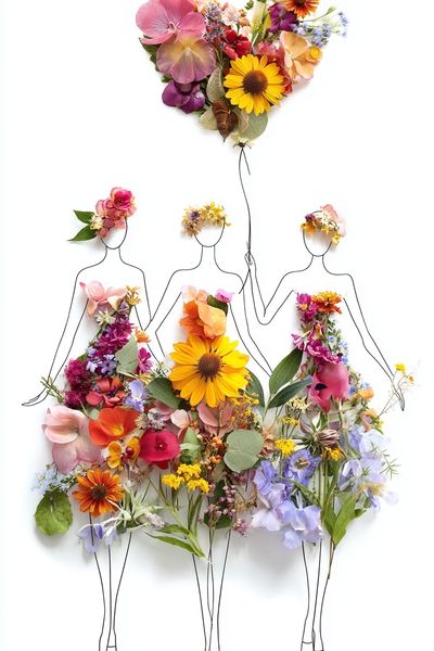 Floral Fashion Illustration Poster. poster print