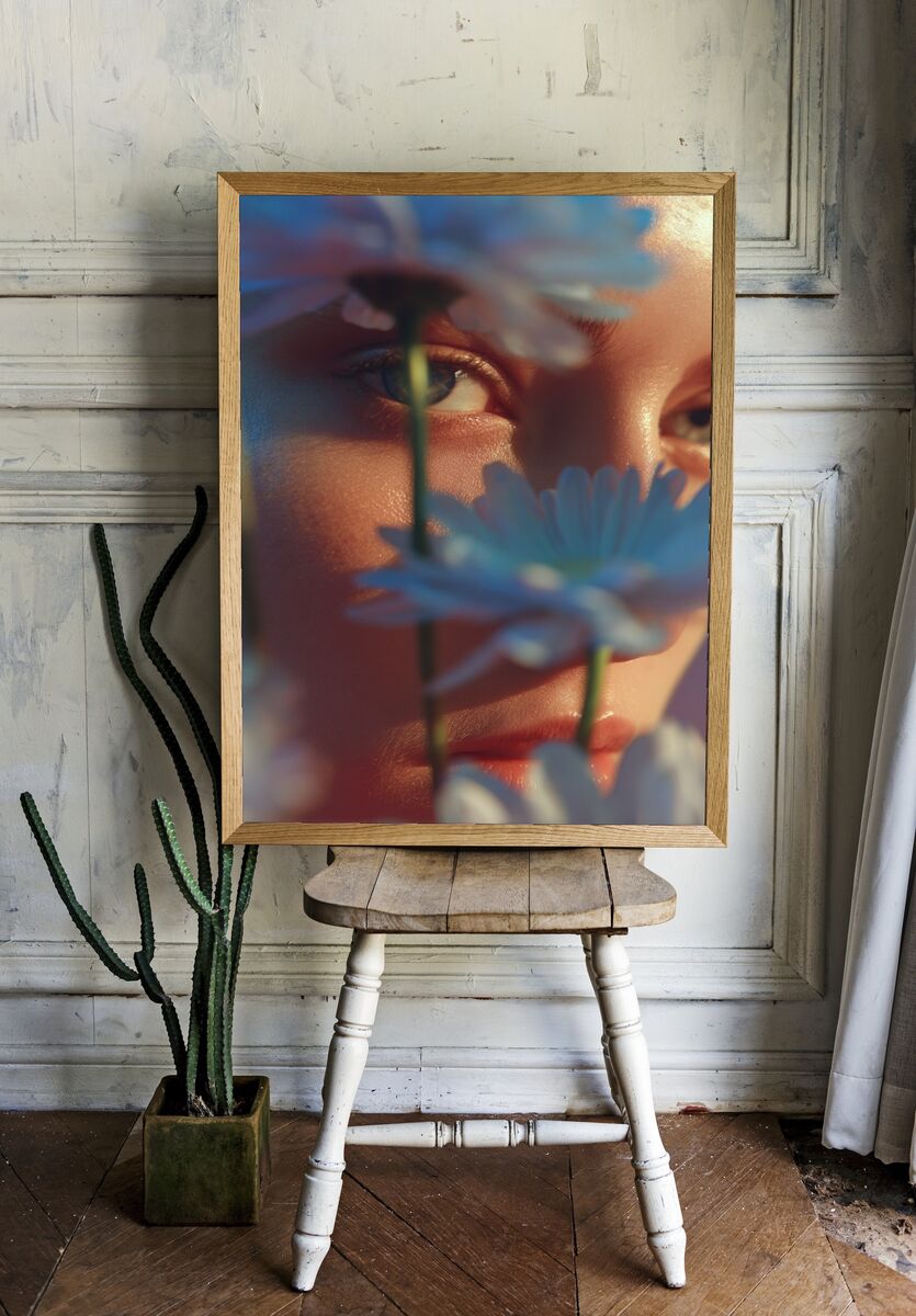 Floral Portrait Photography Poster. — room view 1