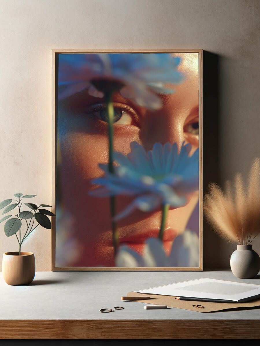Floral Portrait Photography Poster. — room view 2