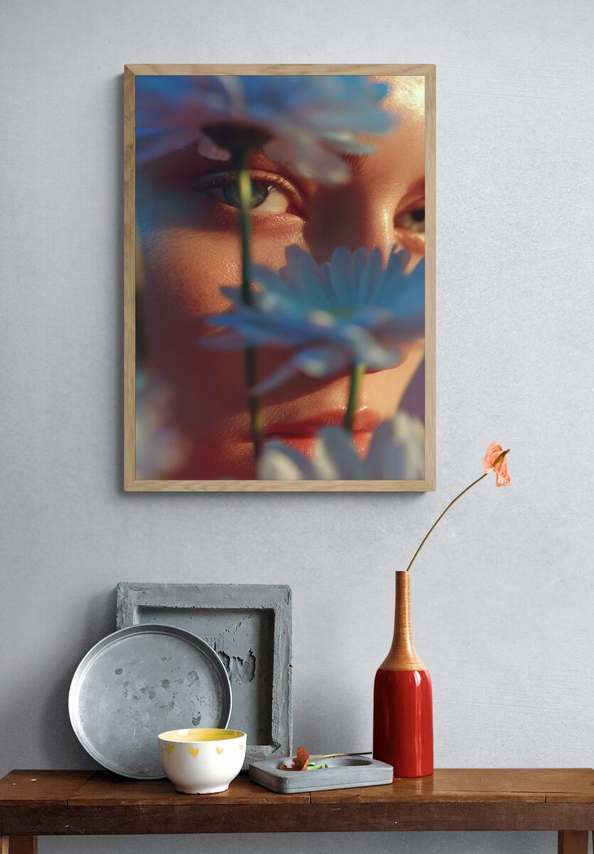 Floral Portrait Photography Poster. — room view 3