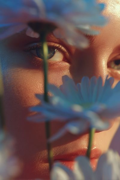 Floral Portrait Photography Poster