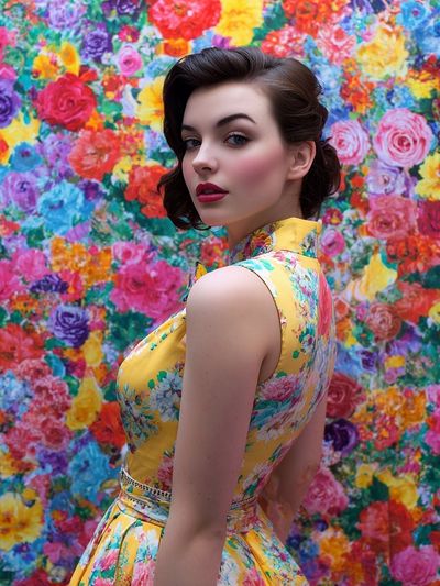 Floral Portrait Fashion Poster. poster