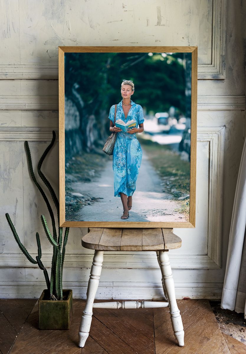 Woman in Blue Dress — Fashion Photography Print. — room view 1