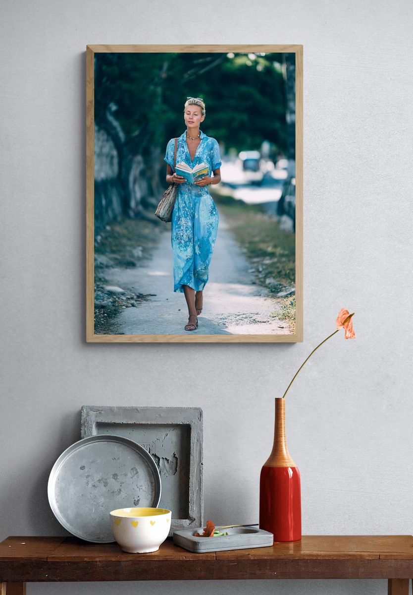 Woman in Blue Dress — Fashion Photography Print. — room view 3