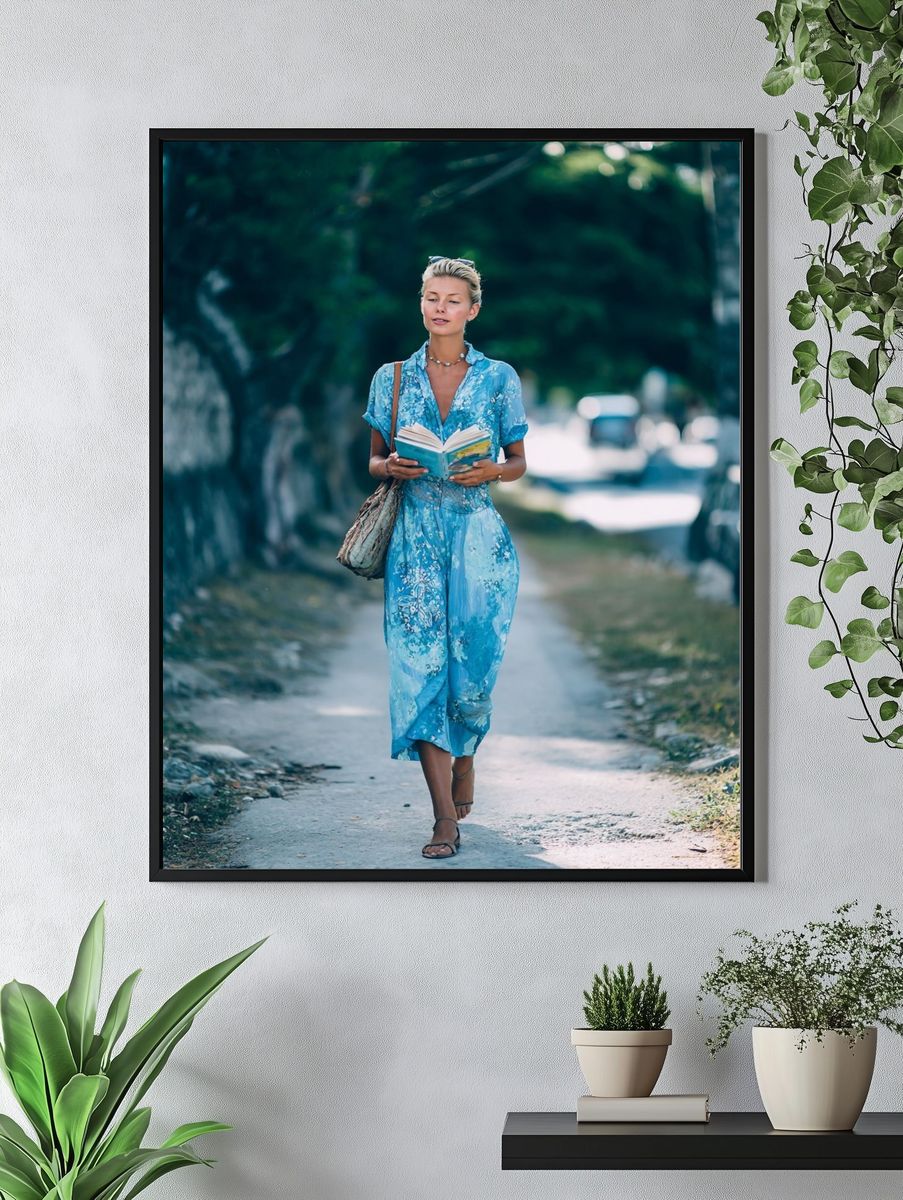 Woman in Blue Dress — Fashion Photography Print. — room view 4