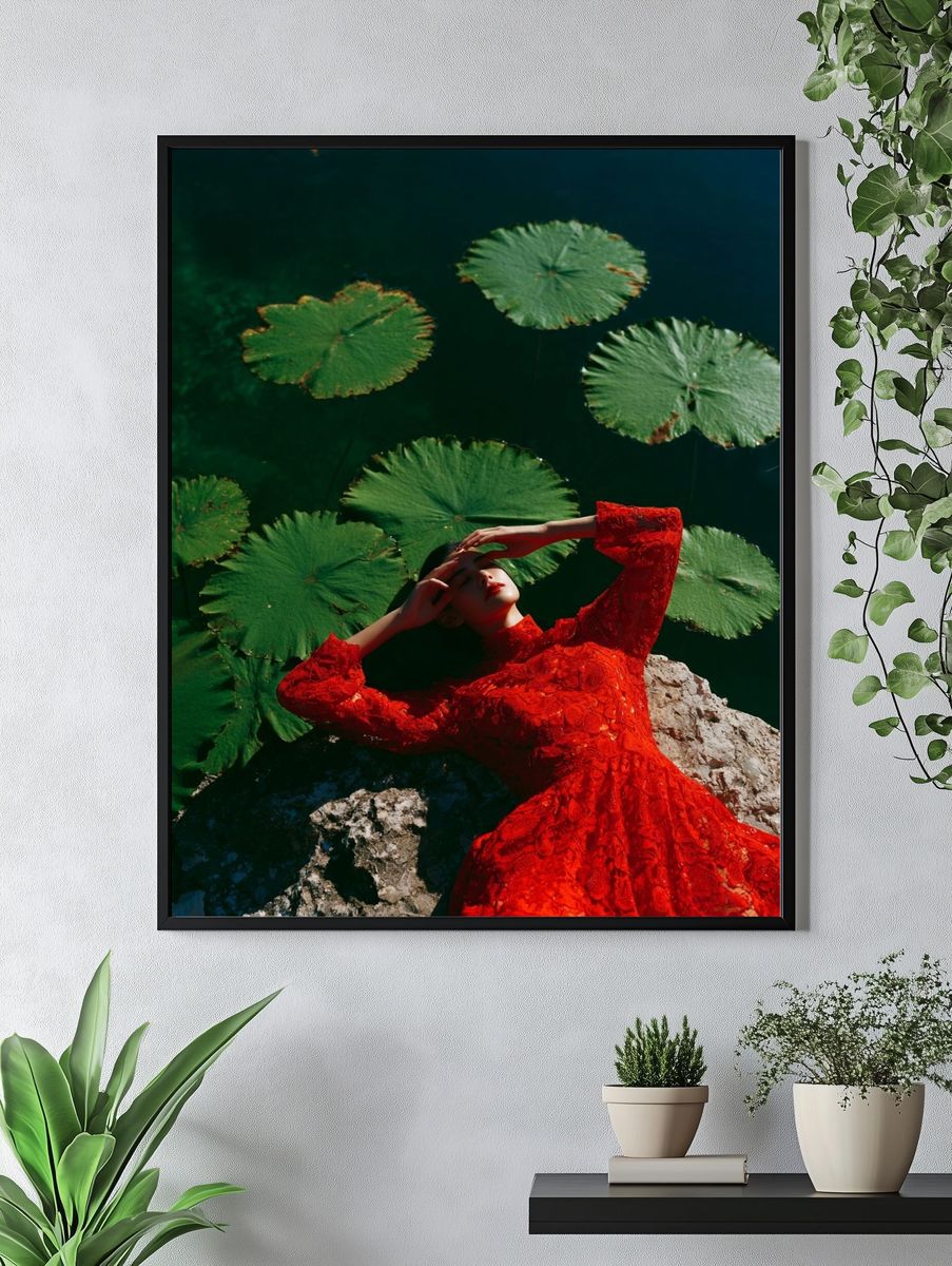 Woman in Red Dress — Fashion Photography Print. — room view 4