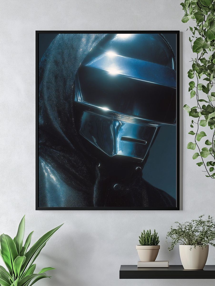 Futuristic Robot Mask — Fine Art Print. — room view 4