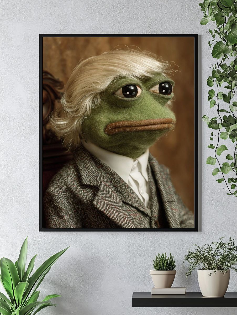 Frog Gentleman Portrait Print. — room view 4