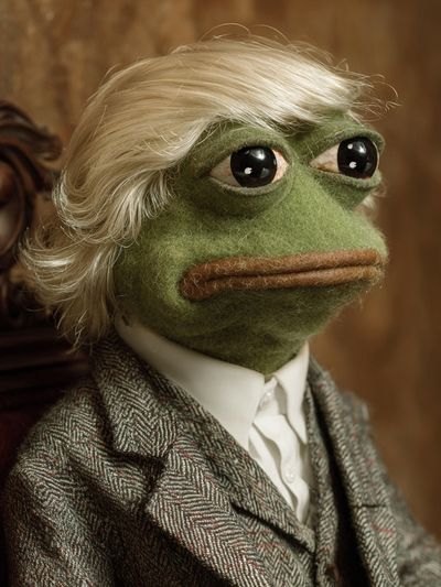 Frog Gentleman Portrait Print. poster print
