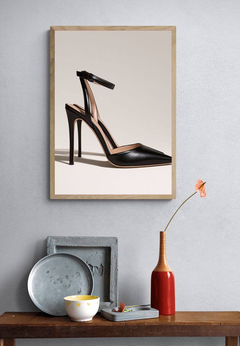 Black Stiletto Heel Fashion Poster. — room view 3