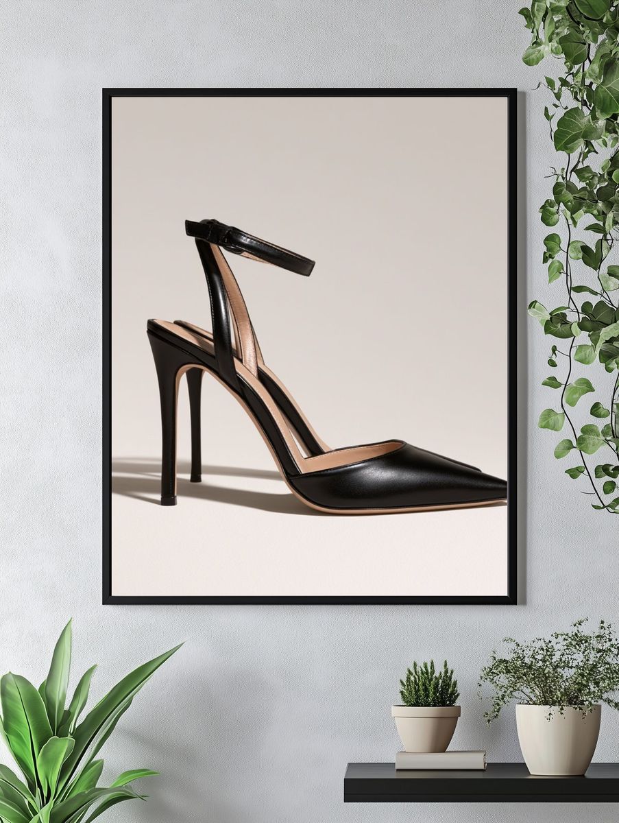 Black Stiletto Heel Fashion Poster. — room view 4