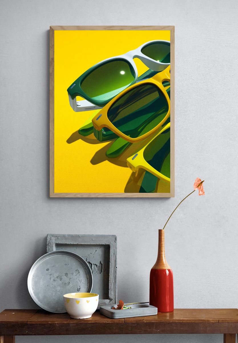 Colorful Sunglasses — Fashion Print. — room view 3