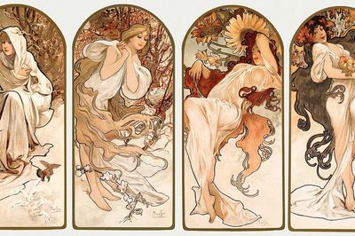 Four Seasons — Art Nouveau Print. poster print