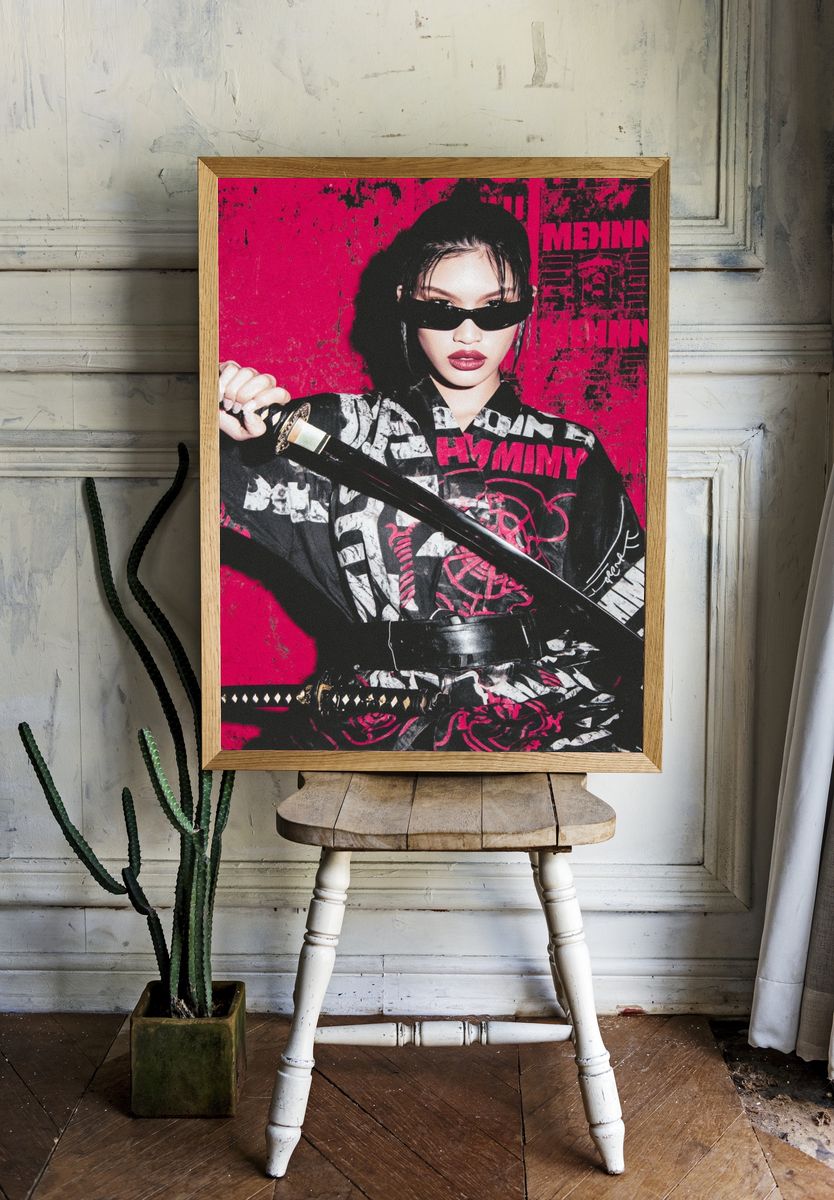Fierce Samurai Warrior — Fashion Print room preview