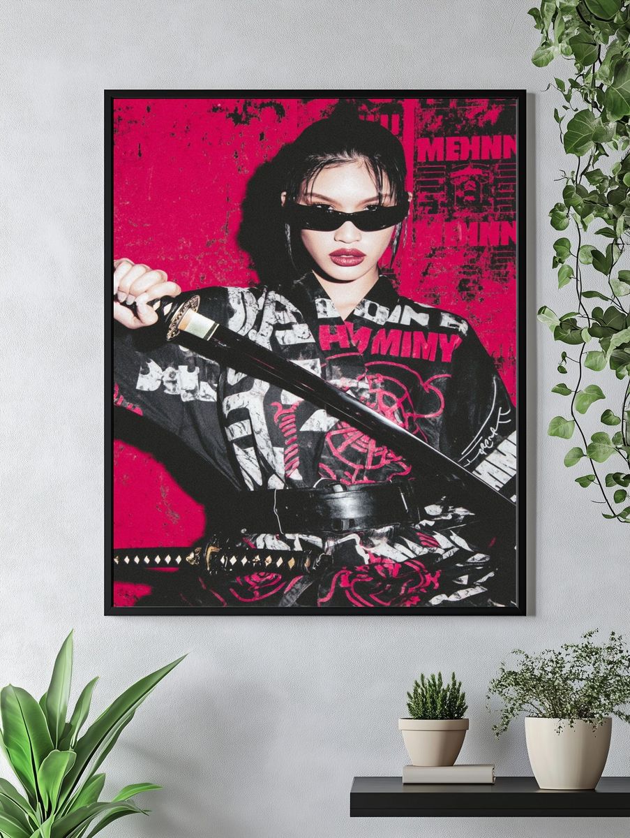 Fierce Samurai Warrior — Fashion Print. — room view 4