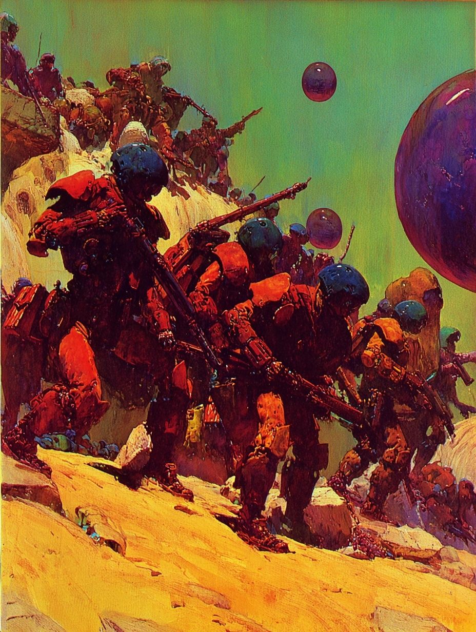Futuristic Soldiers — Sci-Fi Print. poster detail