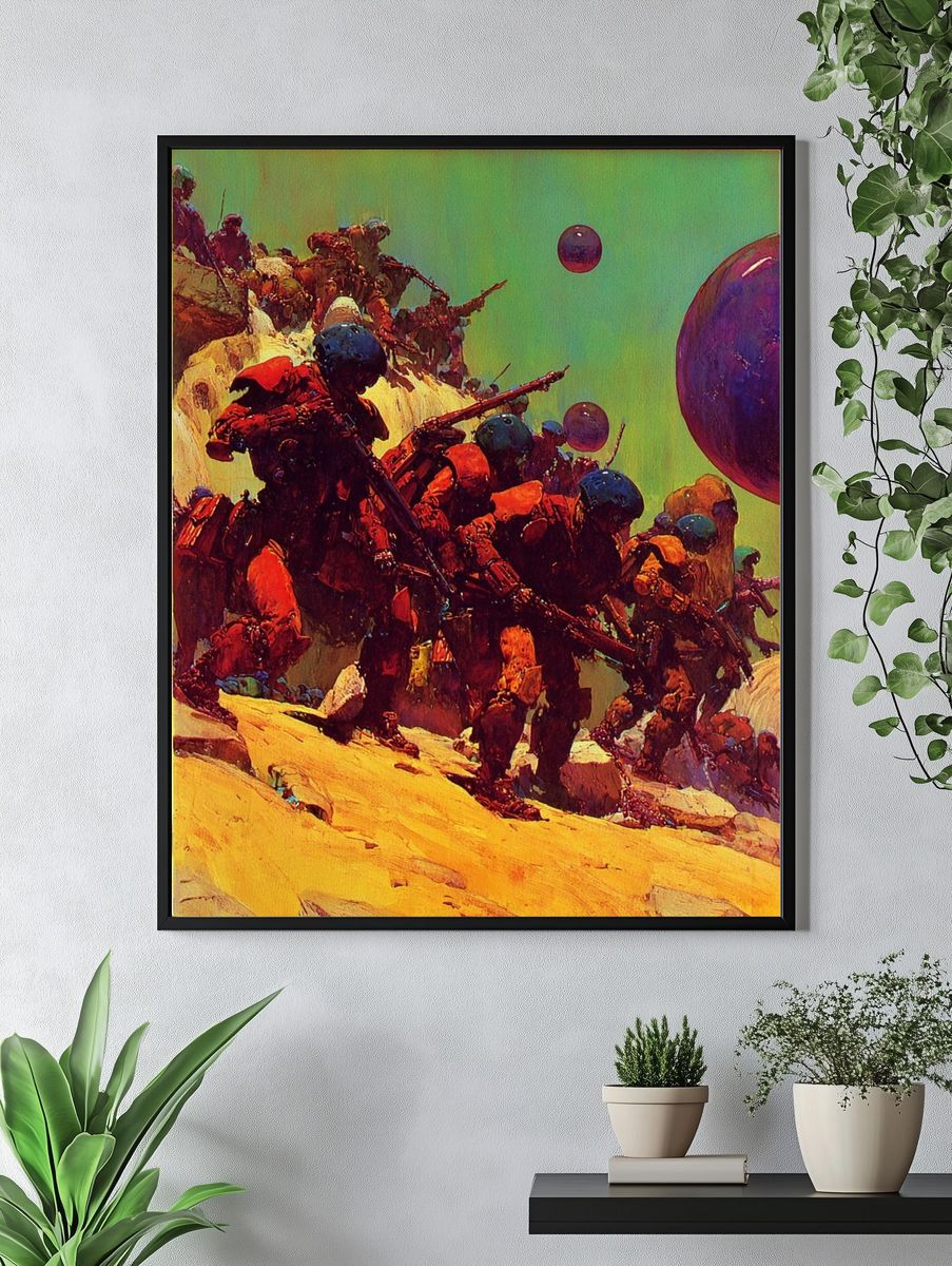 Futuristic Soldiers — Sci-Fi Print. — room view 4