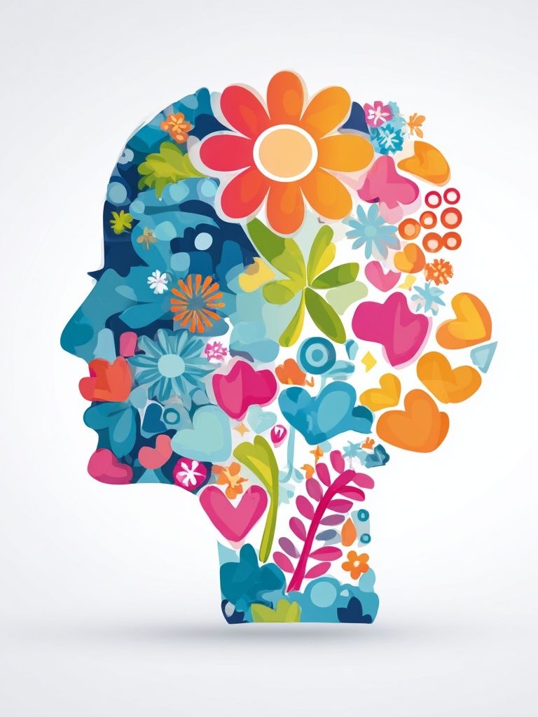 Floral Silhouette — Illustration Print. poster detail