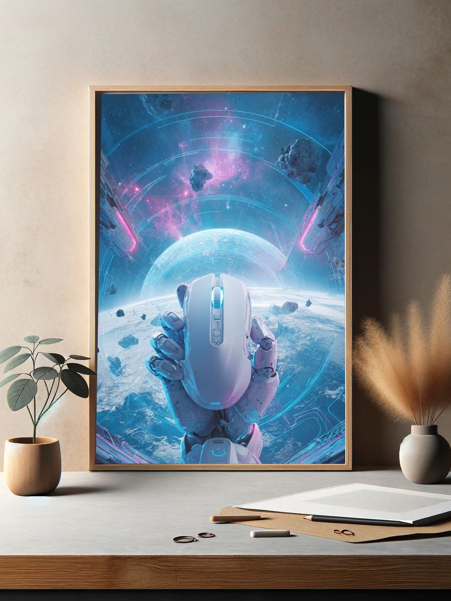 Futuristic Space Exploration Poster. — room view 2