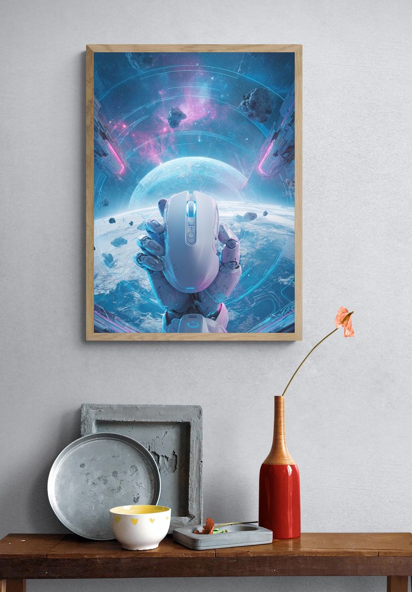 Futuristic Space Exploration Poster. — room view 3