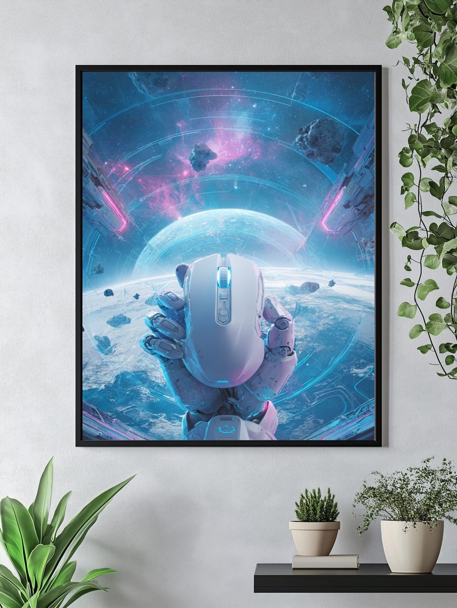 Futuristic Space Exploration Poster. — room view 4