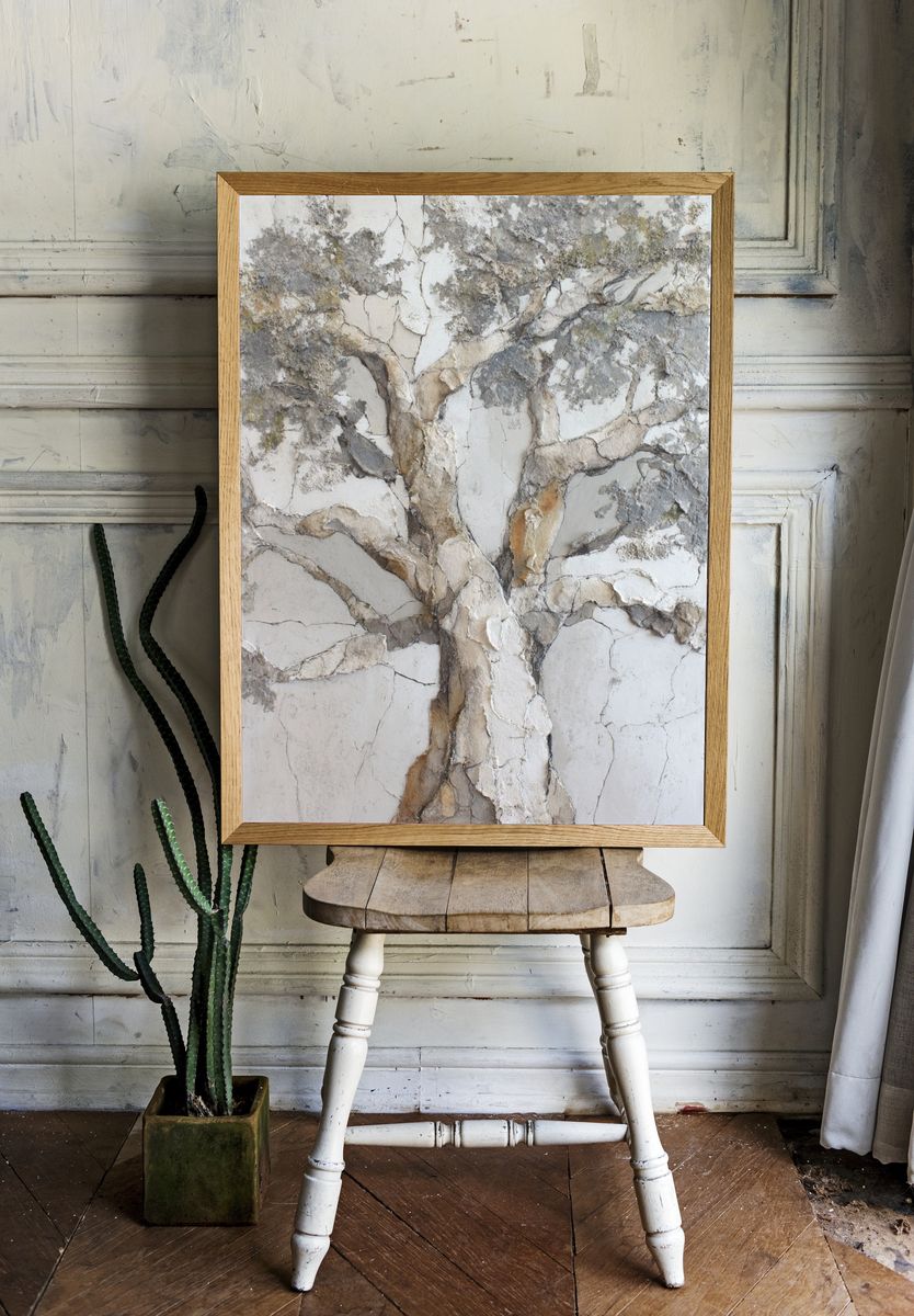 Textured Tree Art — Fine Art Print. — room view 1
