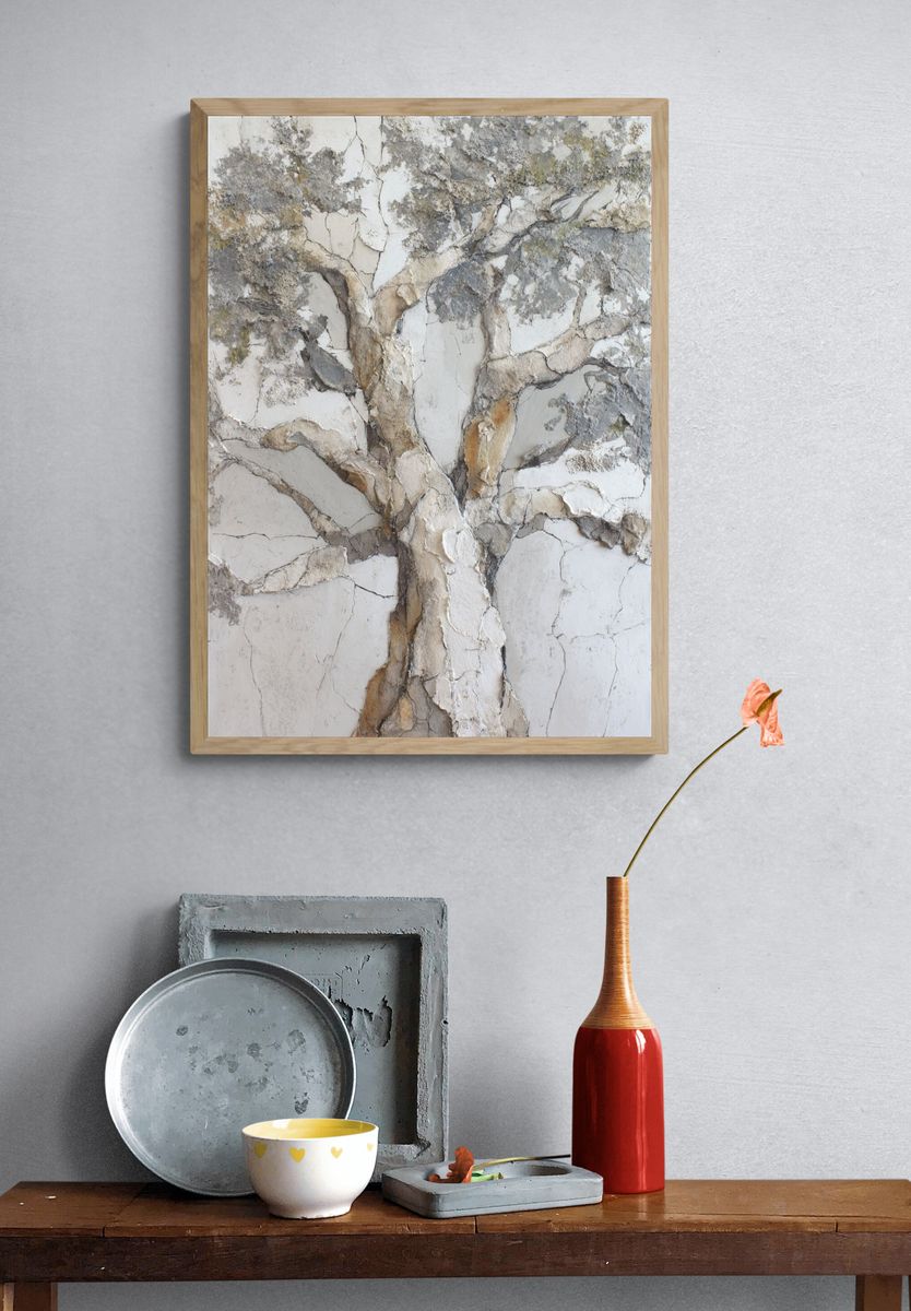 Textured Tree Art — Fine Art Print. — room view 3