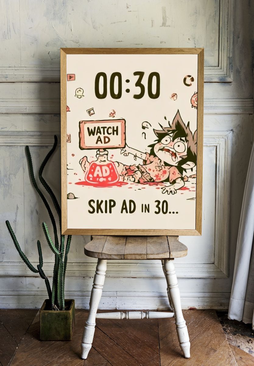 Skip Ad in 30 Funny Poster. room preview
