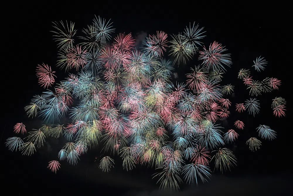 Colorful Fireworks Display Poster. poster detail
