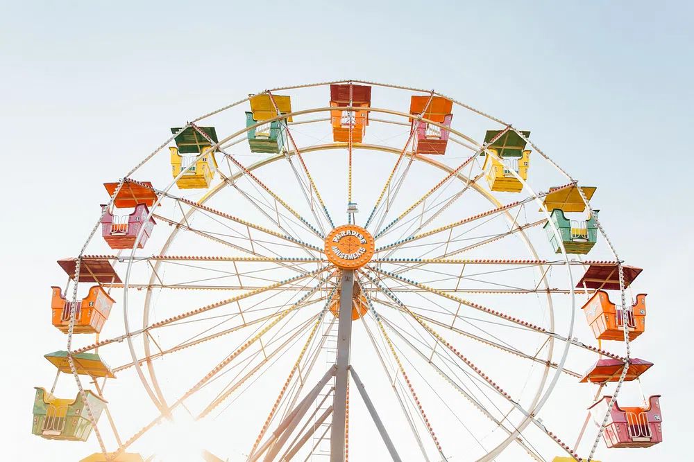 Colorful Ferris Wheel Poster. poster detail