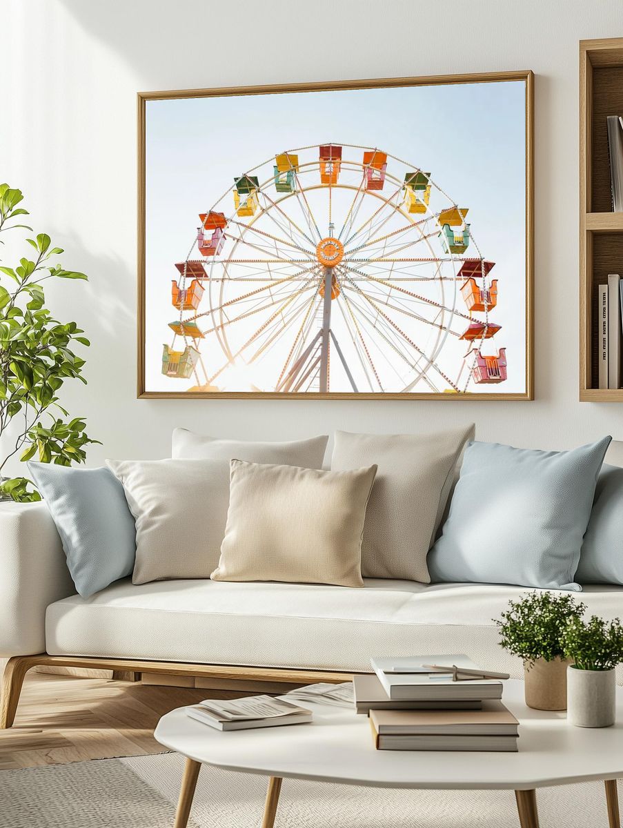 Colorful Ferris Wheel Poster. — room view 2