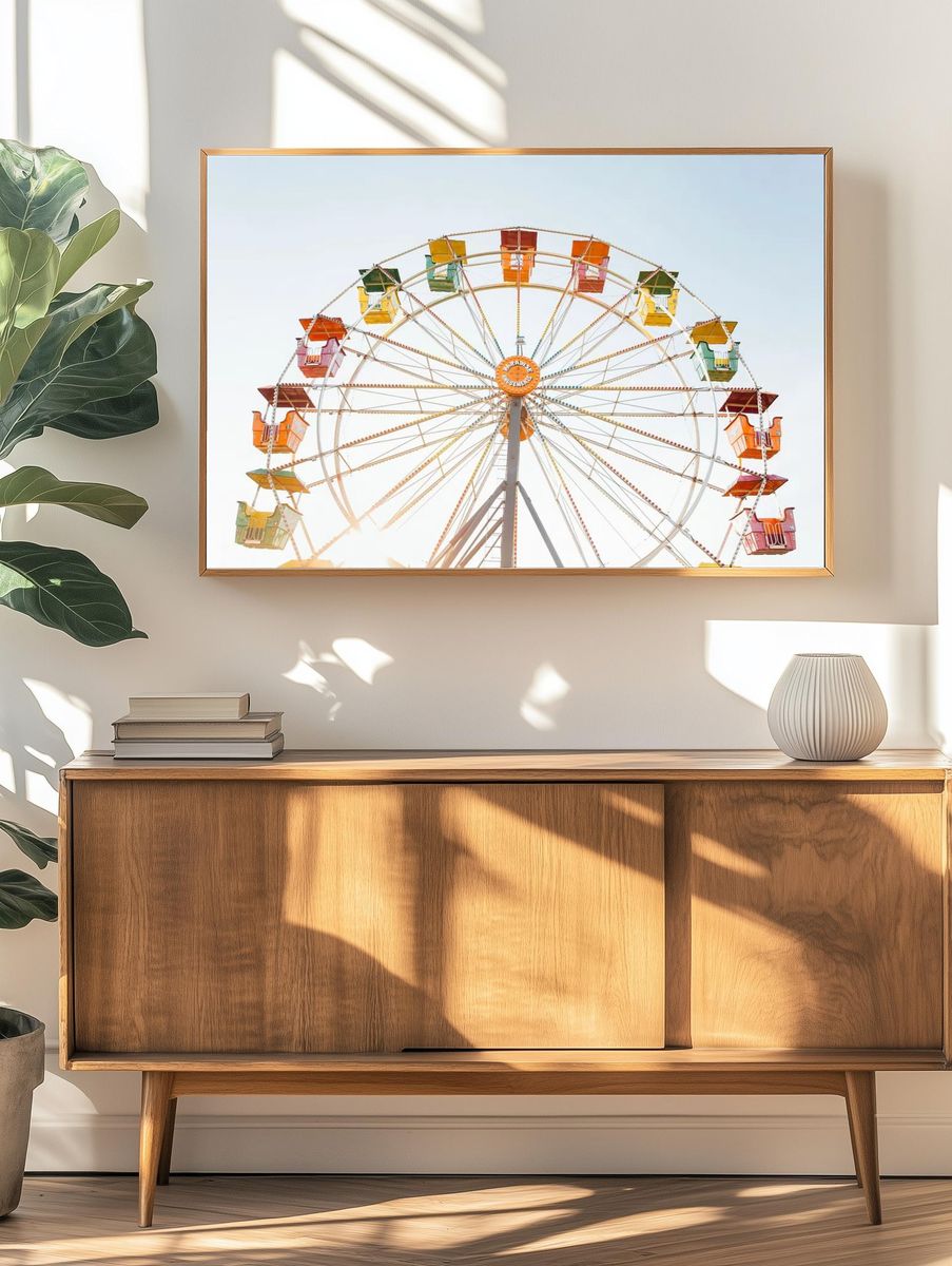 Colorful Ferris Wheel Poster. — room view 3